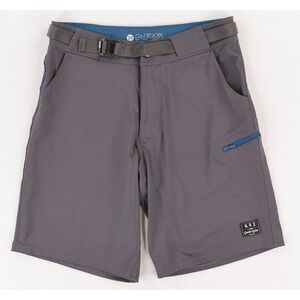NRS Guide Shorts Mens 30x10 Gray Nylon Spandex Cargo Belted Fishing Outdoor
